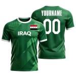 Adult Men's Short Sleeve Sport Jersey Set, Iraq 2026 World Cup Football Kit